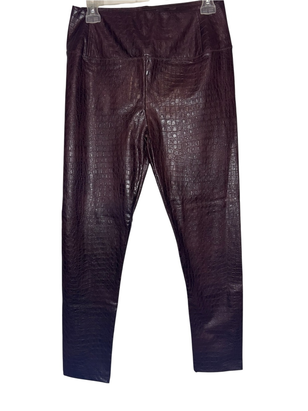 7 For All Mankind Faux Croc Leggings Brown